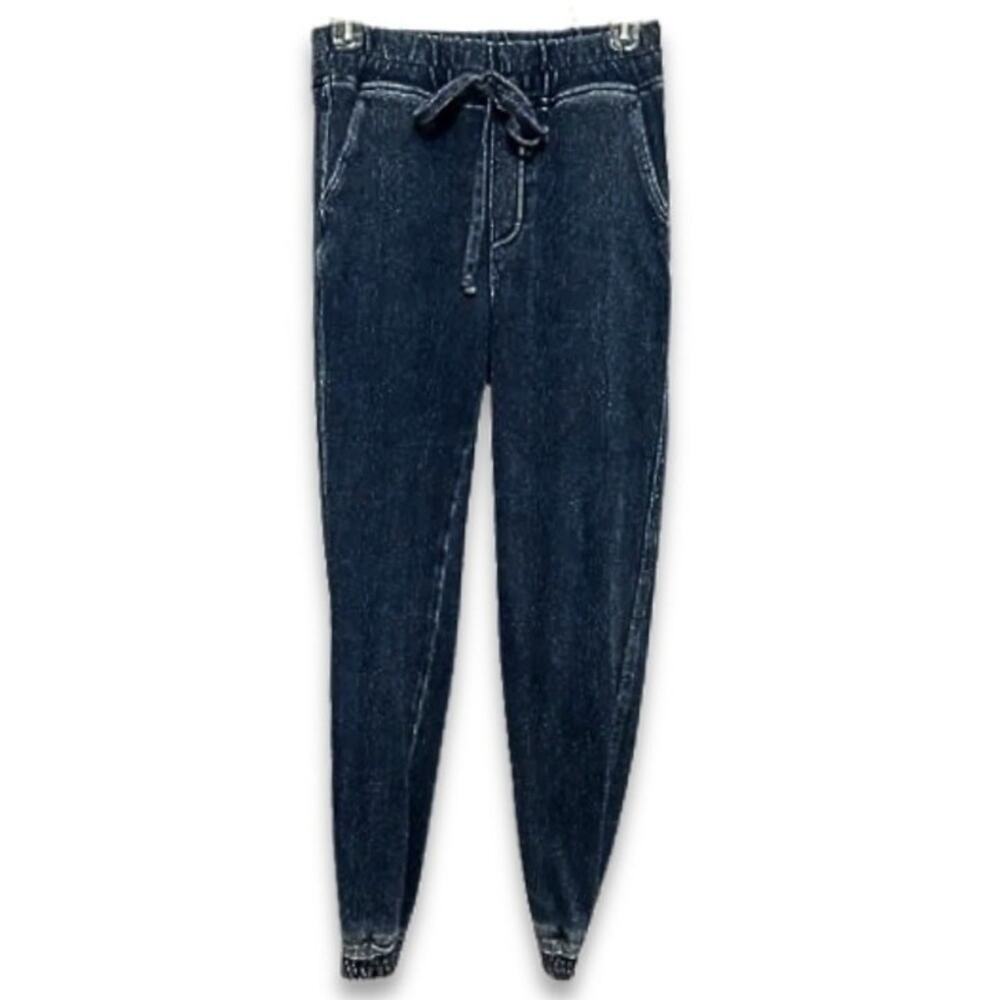 Wash Lab Jeggings Tie Waist Slim Fit Dark Wash Denim M NWOT Casual Athleisure